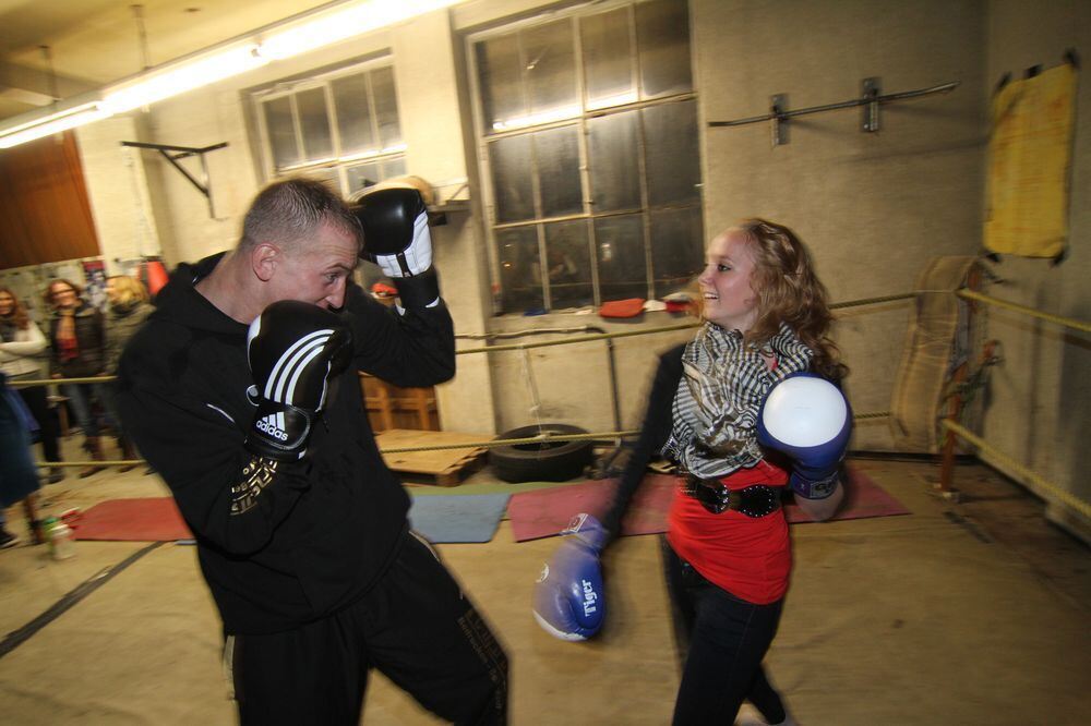 ZmS beim Boxtraining mit Björn Blaschke. Foto: Fink