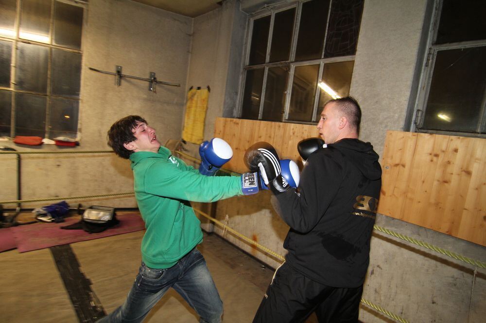 ZmS beim Boxtraining mit Björn Blaschke. Foto: Fink