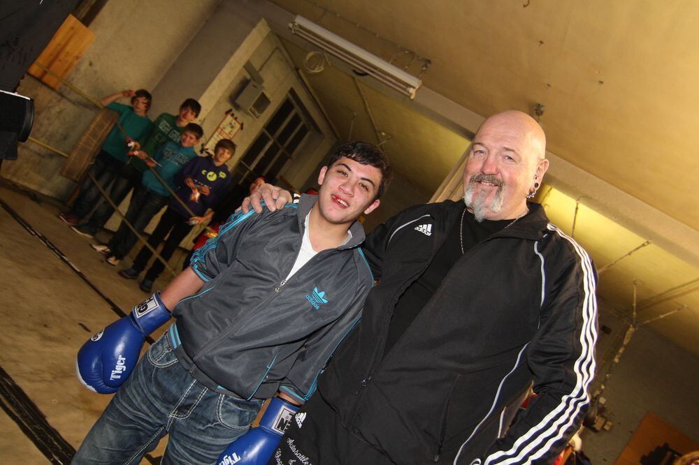 ZmS beim Boxtraining mit Björn Blaschke. Foto: Fink