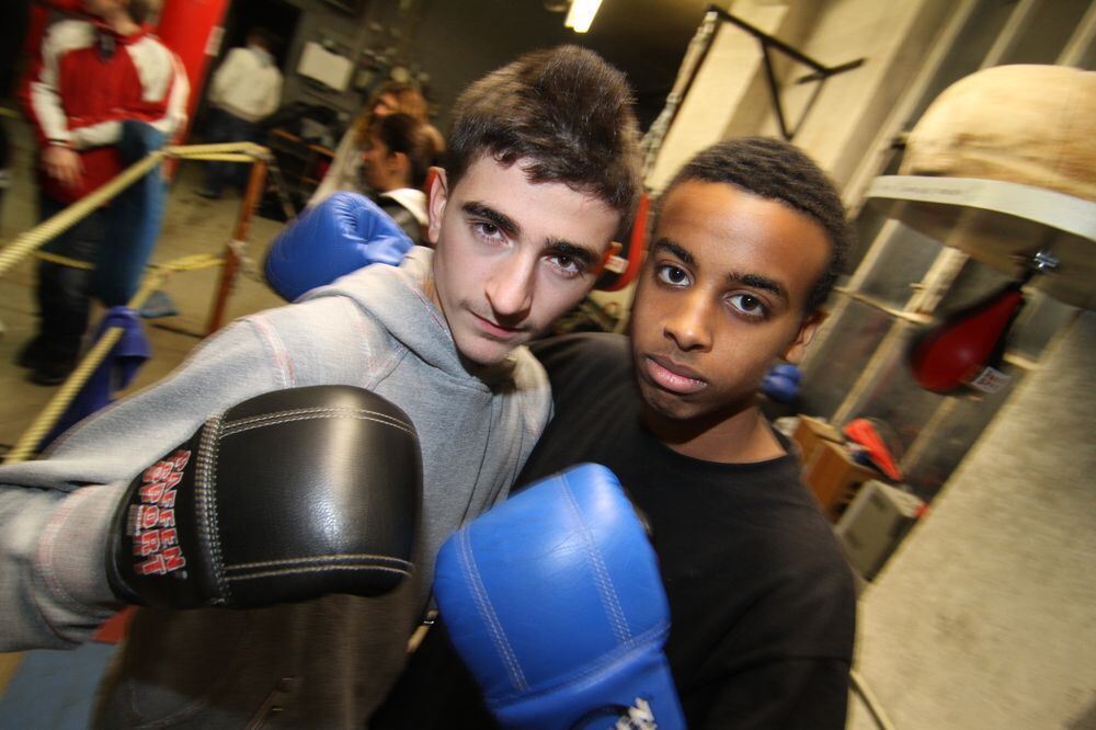 ZmS beim Boxtraining mit Björn Blaschke. Foto: Fink