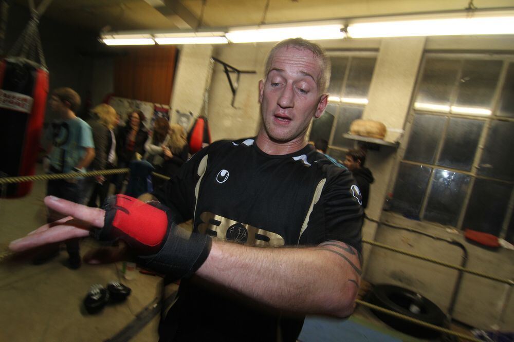 ZmS beim Boxtraining mit Björn Blaschke. Foto: Fink