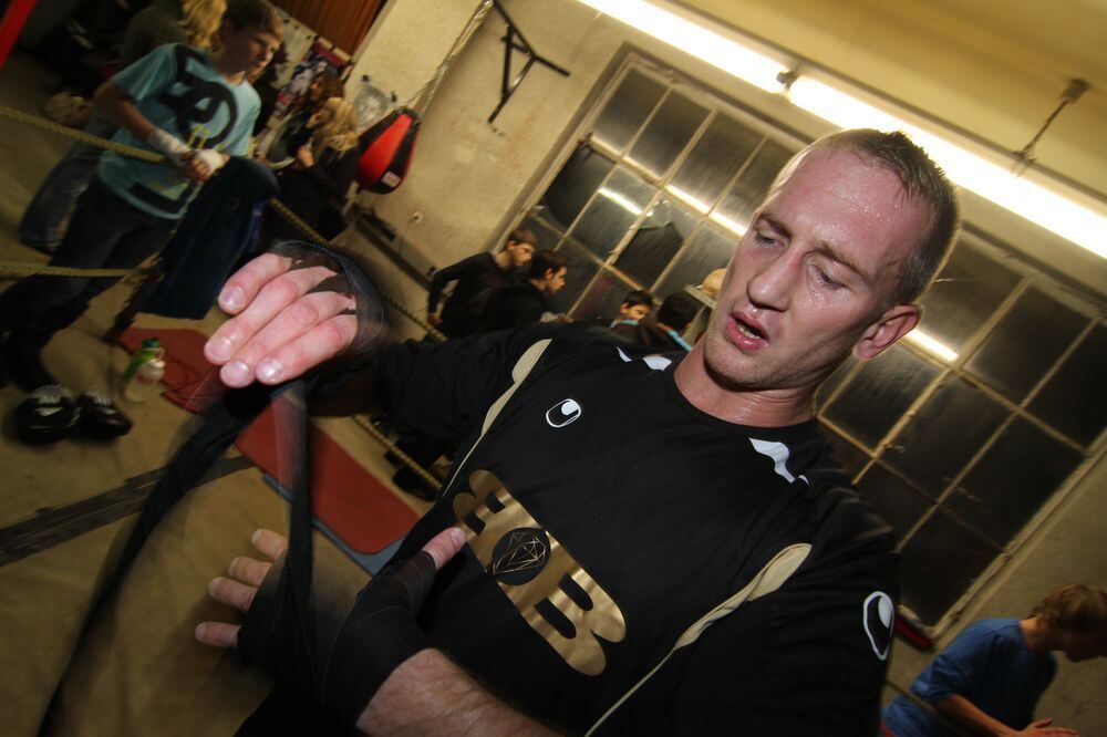 ZmS beim Boxtraining mit Björn Blaschke. Foto: Fink