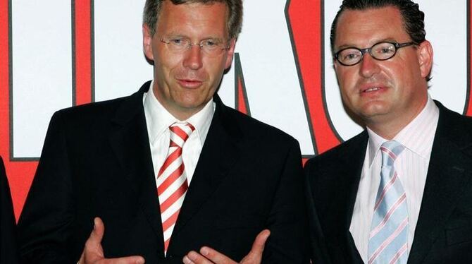 Der damalige Ministerpräsident des Landes Niedersachsen, Christian Wulff und »Bild«-Chefredakteur Kai Diekmann (l-r) während