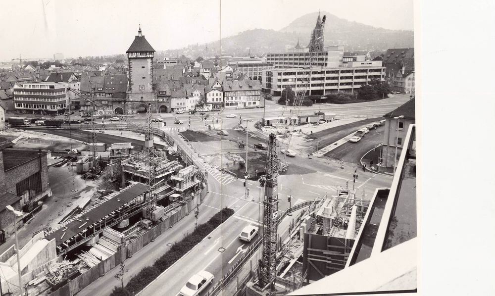 Fußgängersteg am Tübinger Tor historisch