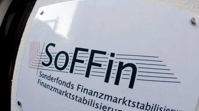 Die Abkürzung SoFFin steht für Sonderfonds Finanzmarktstabilisierung Finanzmarktstabilisierungsanstalt. Foto: Frank Rumpenhorst