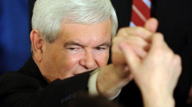 "Es gibt viele Häschen, die umherlaufen", meint Newt Gingrich mit Blick auf seine republikanischen Rivalen. "Ich bin die Schi