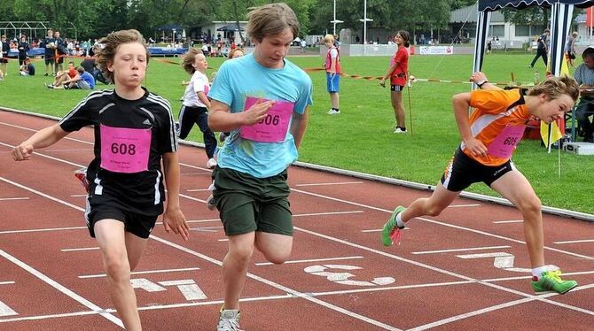 Ob Läufermeeting der "krummen Strecken" oder wie hier spannende Laufduelle beim Leichtathletik-Kreisfinale von "Jugend trainiert