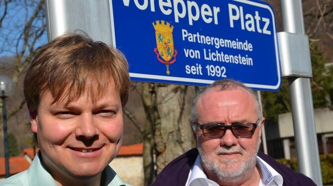 Bürgermeister Peter Nußbaum (links) und Ewald Kalkau, Vorsitzender des Freundeskreis Städtepartnerschaft freuen sich auf ihre Gä