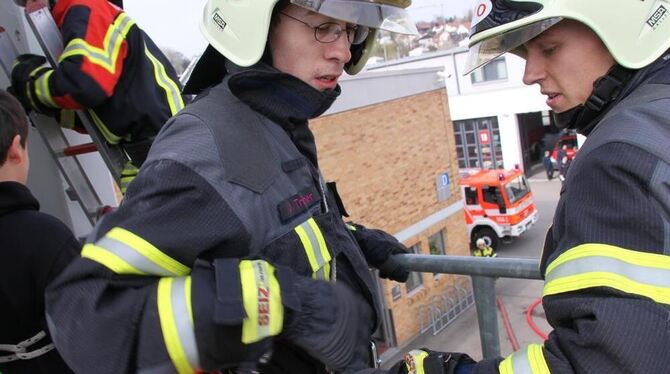 Einsatz in schwindelnder Höhe.