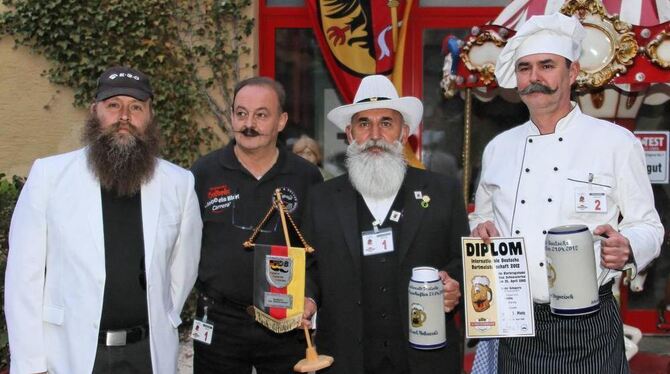 Groß rauskommen mit Haaren im Gesicht: der Gomaringer Klaus Rausenberger (von links), Bernd Hildebrand (Reutlingen), Dusan Lalos