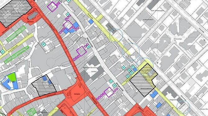 Der Altstadtrahmenplan orientiert sich am Leiterprinzip: Zu den vorhandenen Querstraßen, die die Fußgängerzone und die parallel