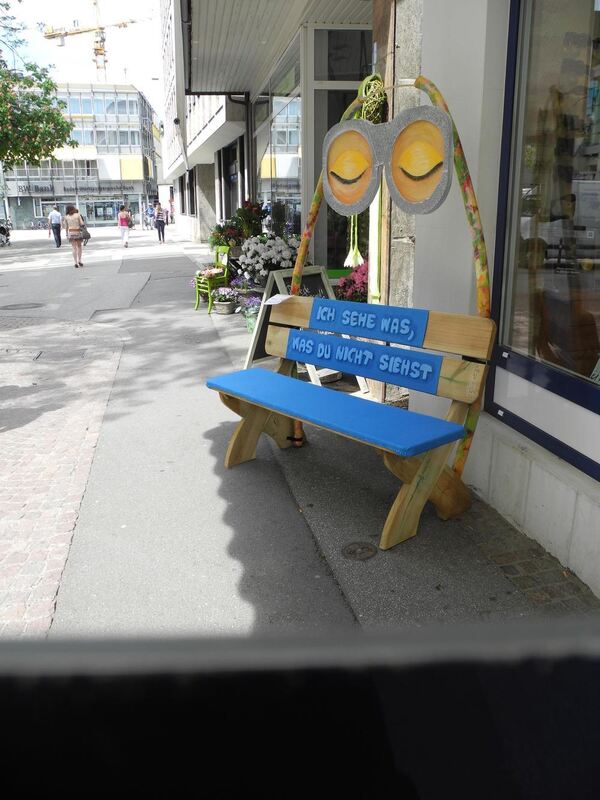 Schnecken-Bänkle in der Reutlinger Innenstadt