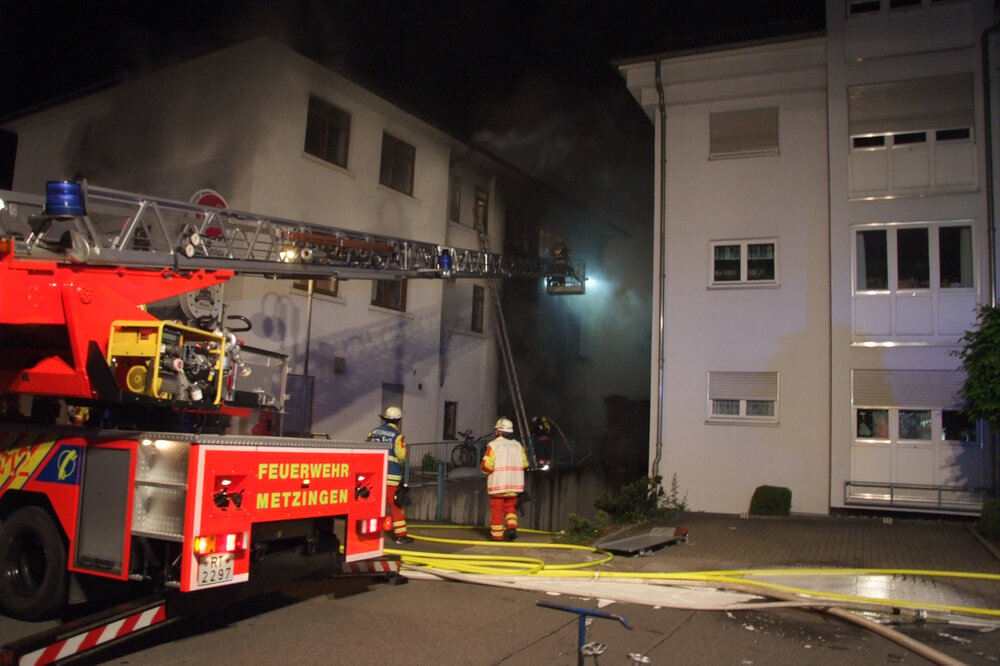 Brand Ulmer Straße Metzingen Mai 2012