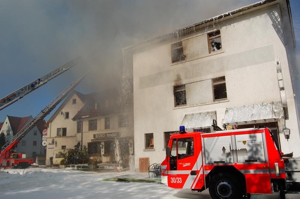 Brand in der Ulmer Straße Metzingen