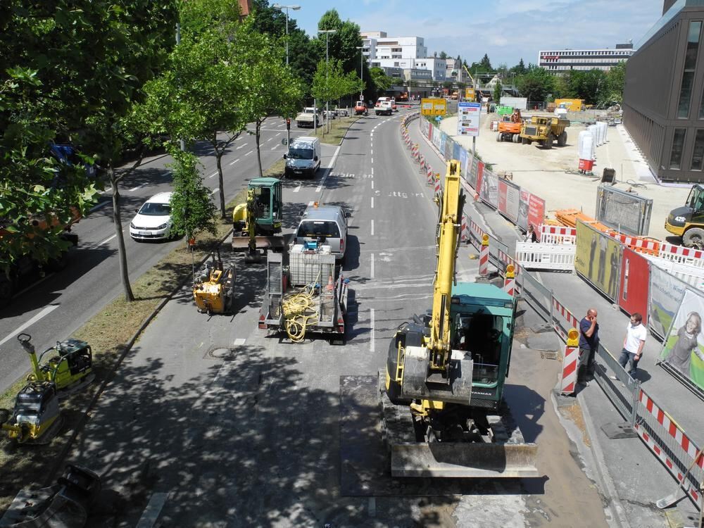 Konrad-Adenauer-Straße gesperrt