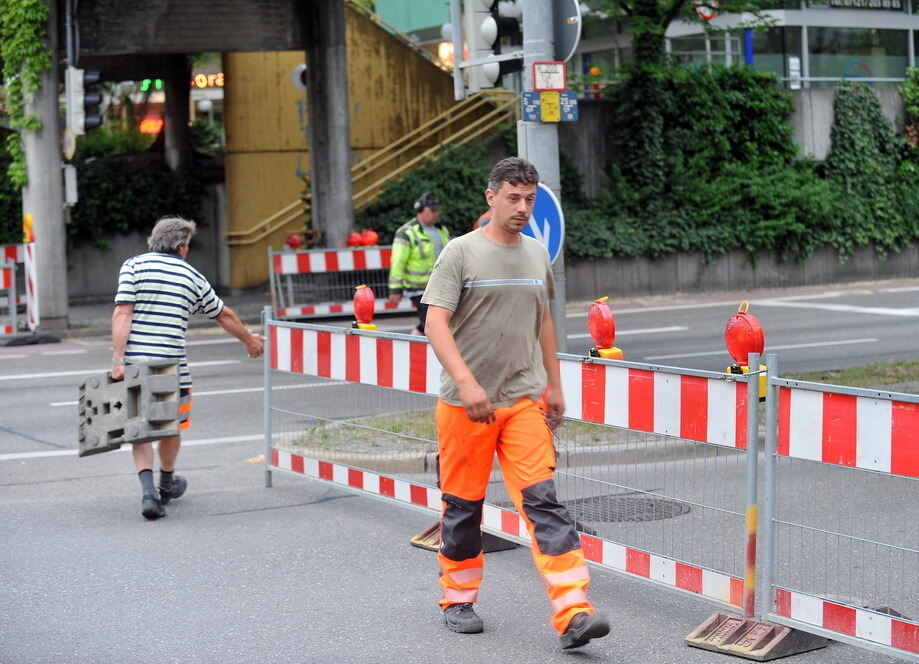 Konrad-Adenauer-Straße gesperrt