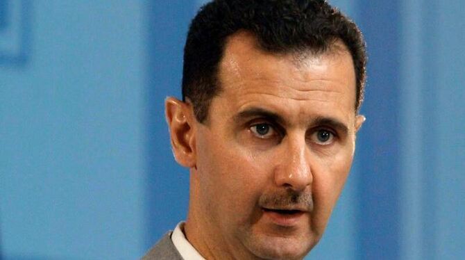 Syriens Präsident Baschar al-Assad hält eine Rede vor dem neu gewählten Parlament. Foto: Ballesteros/Archiv