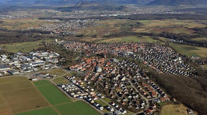 In bester Lage: Die 9 500-Einwohner-Gemeinde Pliezhausen mit ihren Teilorten Rübgarten, Gniebel und Dörnach