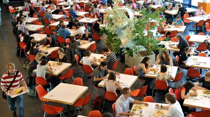 Gäste der Mensa der Universität Freiburg können das Essen bewerten.