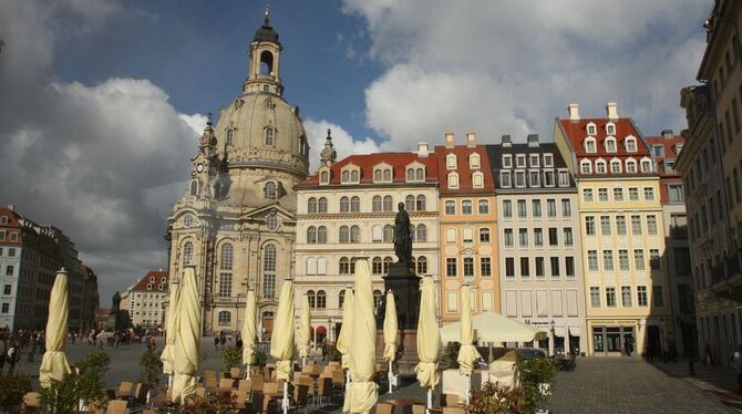 Neumarkt mit Frauenkirche, die über 13,7 Millionen Besucher nach Dresden lockte. FOTO: BAIER