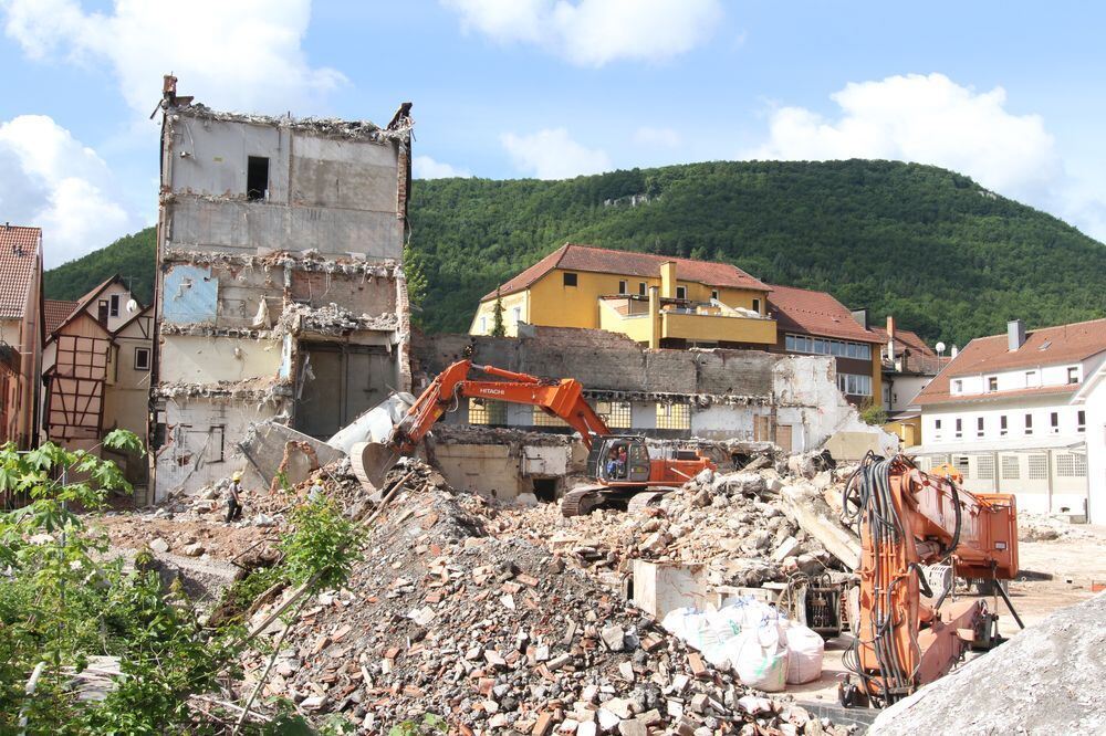 Baustelle Elsach-Center Juni 2012