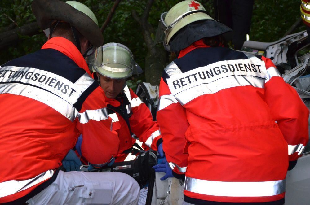 Feuerwehrübung unterhalb der Wanne