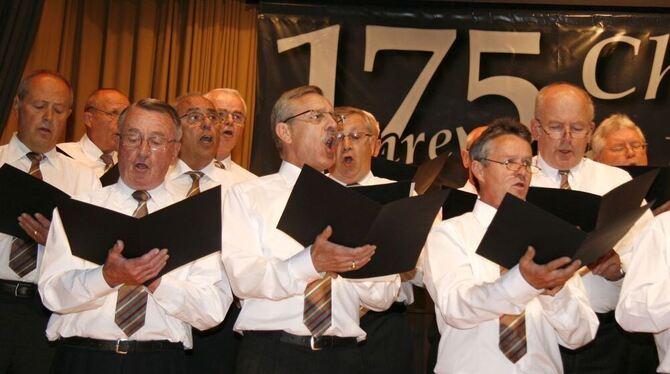 Der Männerchor des Liederkranzes Pfullingen führte in das rund dreistündige Programm - natürlich singend - ein.FOTO: LEIPPERT