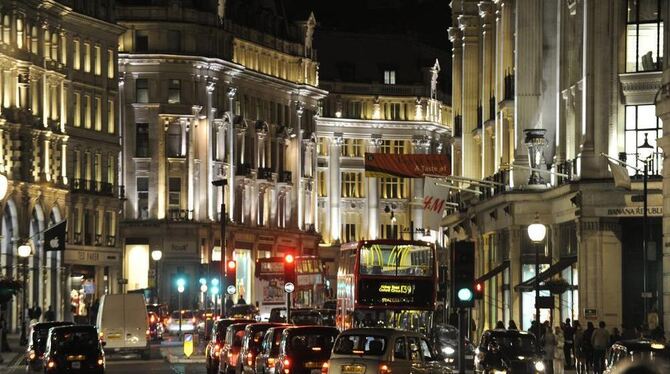 Die Regent Street in London.