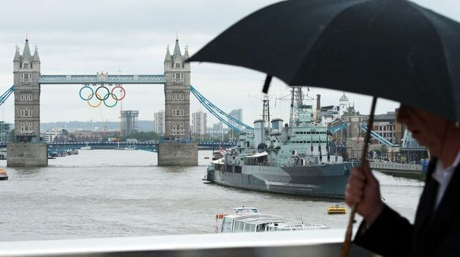 London hat das regenreichste Frühjahr seit Beginn der Wetteraufzeichnungen hinter sich. Foto: AP