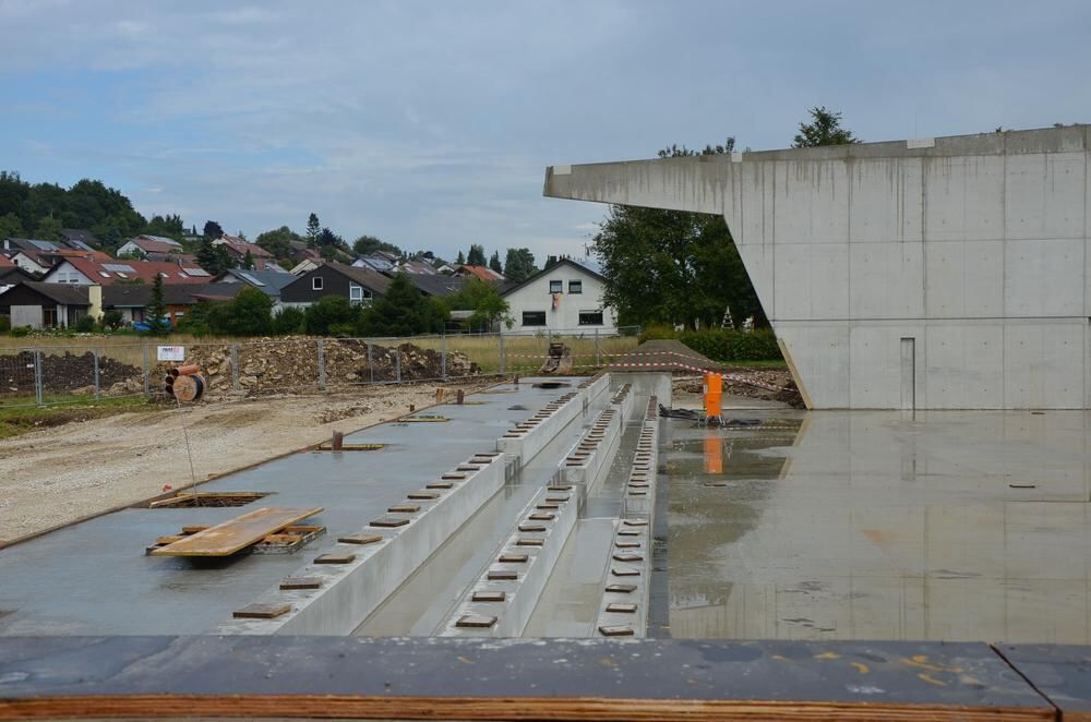 Baustelle Sporthalle Genkingen Juli 2012