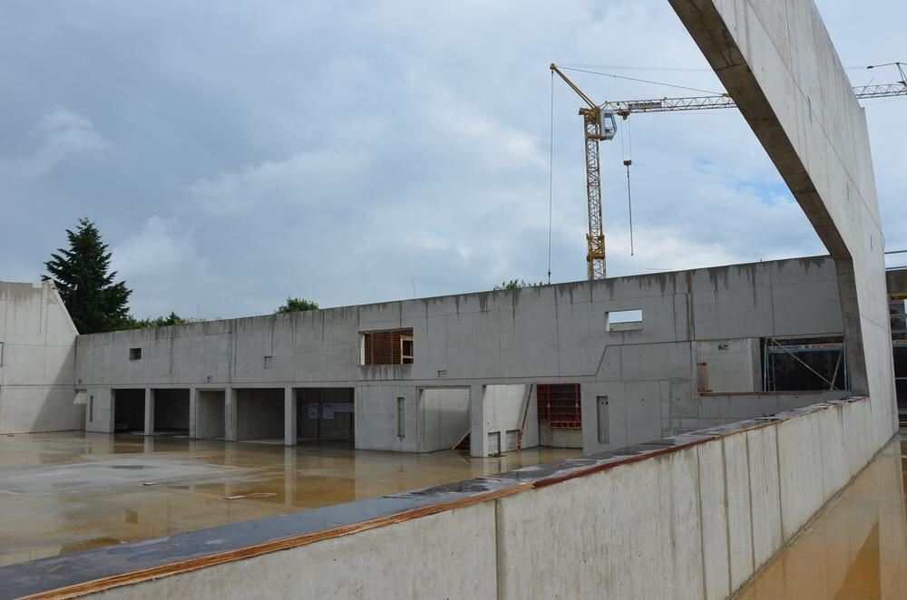 Baustelle Sporthalle Genkingen Juli 2012