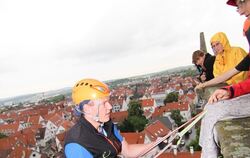 Abseilen Turm Martinskirche Metzingen Juli 2012