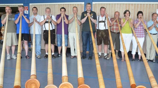 Übung macht den Meister: Ein Workshop in der Rienzbühlhalle in Grafenberg hatte großen Zulauf. So mancher Teilnehmer ist auch am