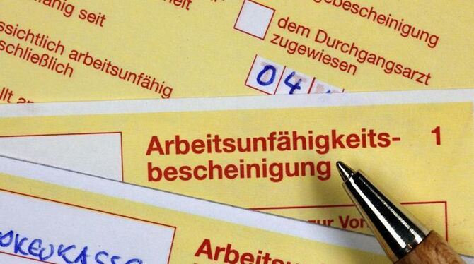 Krankenscheine: Die Zahl der Arbeitsunfälle in Deutschland ist im vergangenen Jahr gesunken. Foto: Jens Büttner