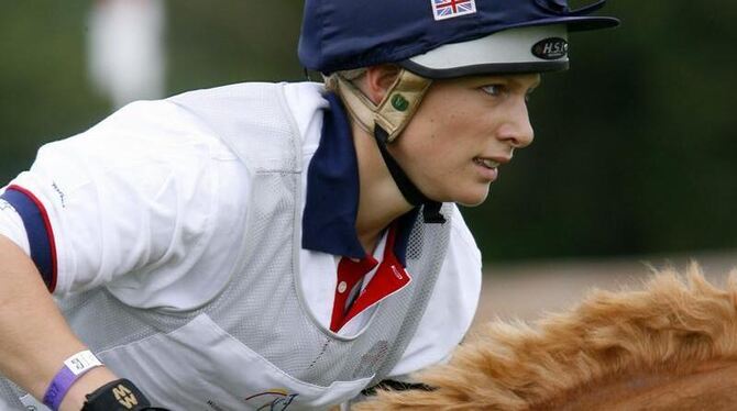 Die britische Vielseitigkeitsreiterin Zara Phillips 2007 auf ihrem Pferd Toytown in Aachen beim CHIO. Foto: Jochen Lübke 