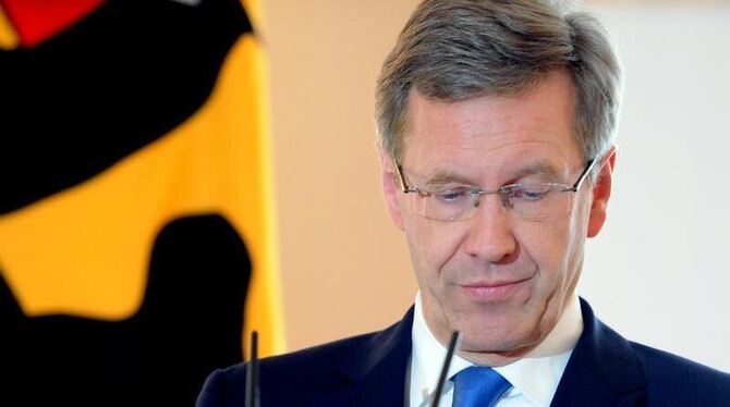 Christian Wulff Mitte Februar bei der Pressekonferenz zu seinem Rücktritt vom Amt des Bundespräsidenten. Foto: Maurizio Gambarin