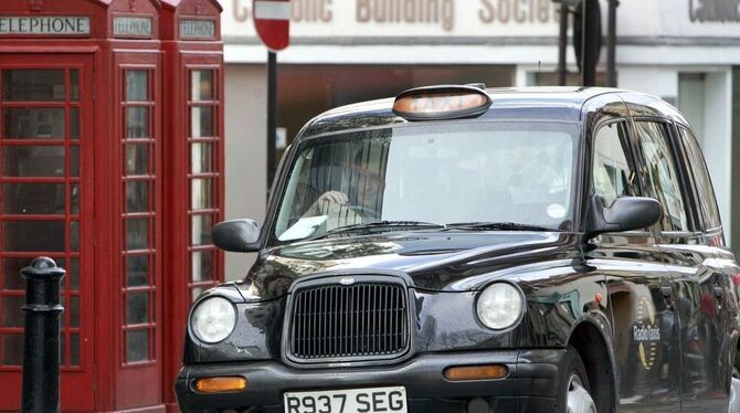 Typisches Londoner Taxi. Foto: DPA