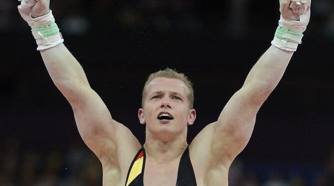 Fabian Hambüchen, hier in London 2012. Foto: Andrew Gombert