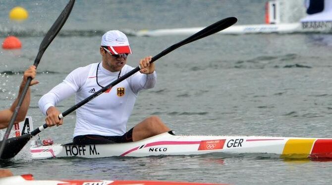 Max Hoff wird nach dem Kanadier Adam van Koeverden Zweiter. Foto: Peter Kneffel