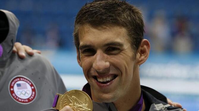 Schwimmer Michael Phelps hat seine Sammlung auf 22 Olympia-Medaillen aufgestockt. Foto: Barbara Walton