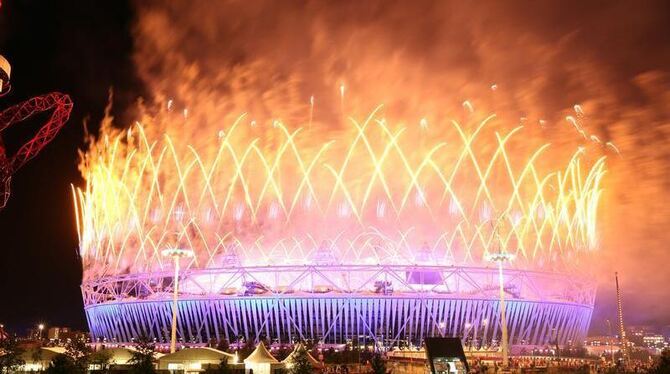 Zum Abschluss der Spiele gab es ein großes Feuerwerk. Foto: Friso Gentsch