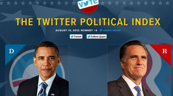 In Sachen »Twitter-Wahlkampf« hat Obama die Nase vorn. Foto: Screenshot/dpa