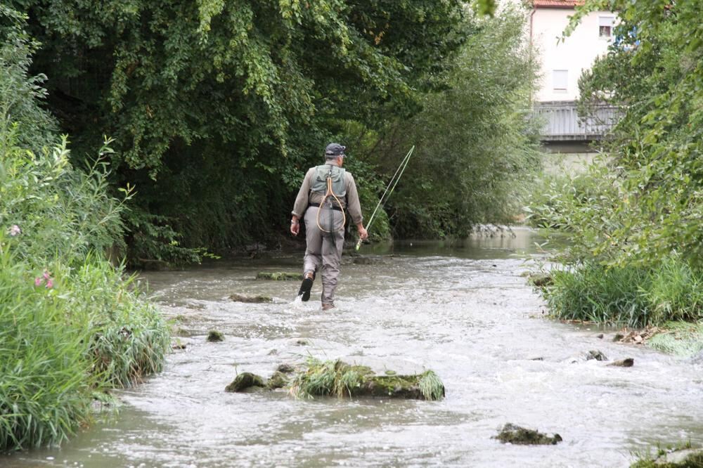 Fliegenfischen in der Steinlach August 2012