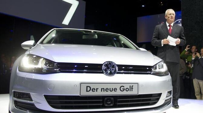 »Wichtigstes Fahrzeug«: Martin Winterkorn, der Vorstandsvorsitzende der Volkswagen AG bei der Präsentation des neuen Golf 7.