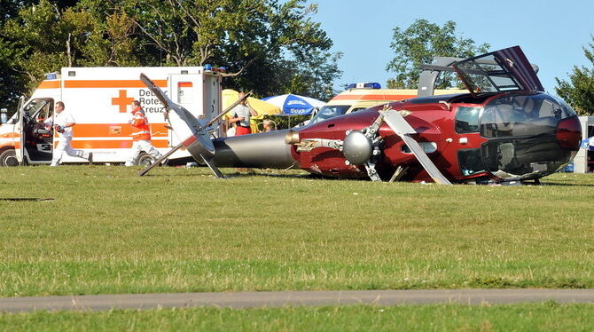 Hubschrauberunglück Fliegerfest Roßfeld 2012