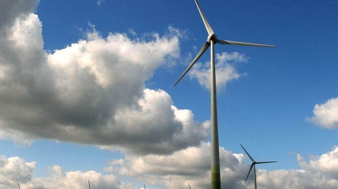 Windkraftanlagen sollen zur nachhaltigen Wertschöpung beitragen.	FOTO: DPA