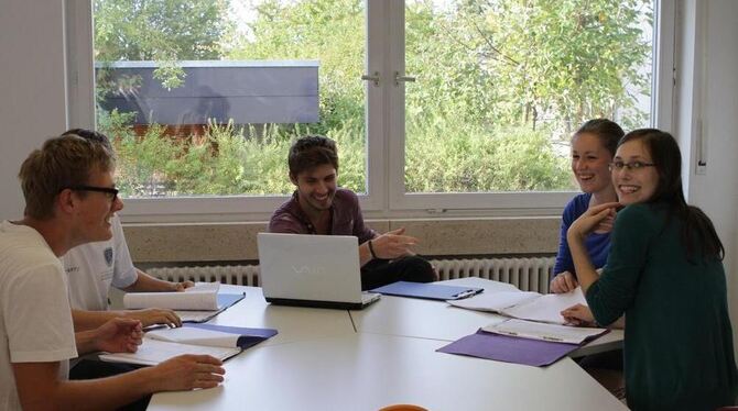 Wo früher der Hausmeister wohnte, können Oberstufenschüler jetzt in Ruhe lernen.  FOTO: SCHRADE