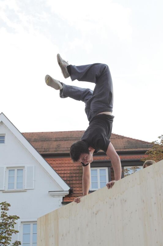 Parkour-Day auf dem Reutlinger Marktplatz