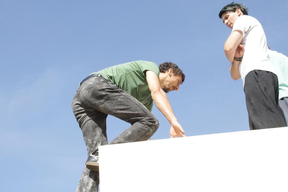 Parkour-Day auf dem Reutlinger Marktplatz