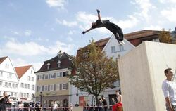 Parkour-Day auf dem Reutlinger Marktplatz